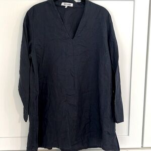 Becasa navy linen tunic